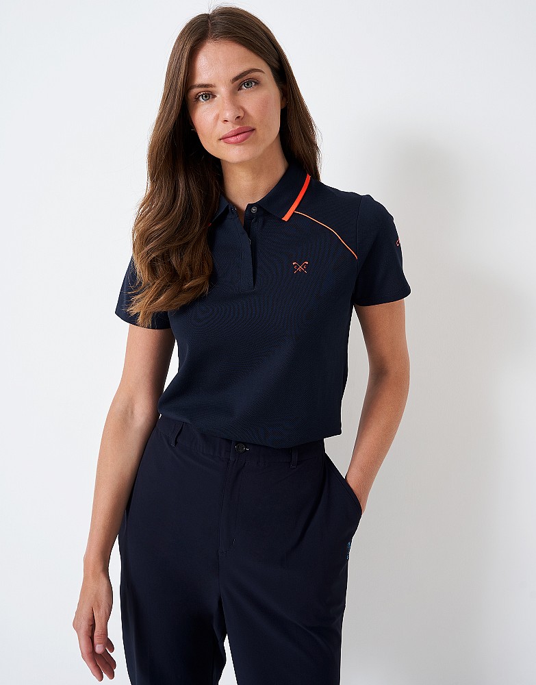 Women's Piped Golf Polo Shirt from Crew Clothing Company