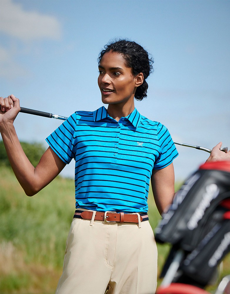 Yarn Dyed Stripe Golf Polo Shirt