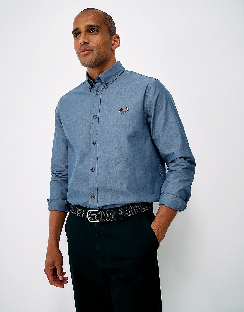 Plain Chambray Classic Fit Denim Shirt