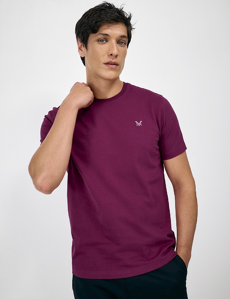 Crew Classic Tee in Raspberry Marl