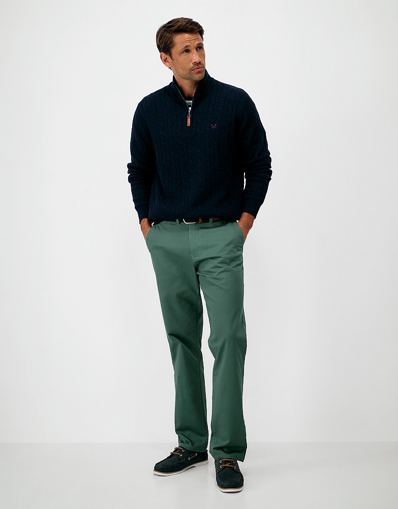 Straight Fit Chinos in Green