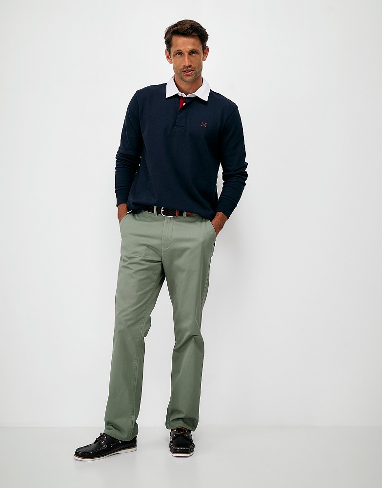 Straight Fit Chinos in Dusty Green