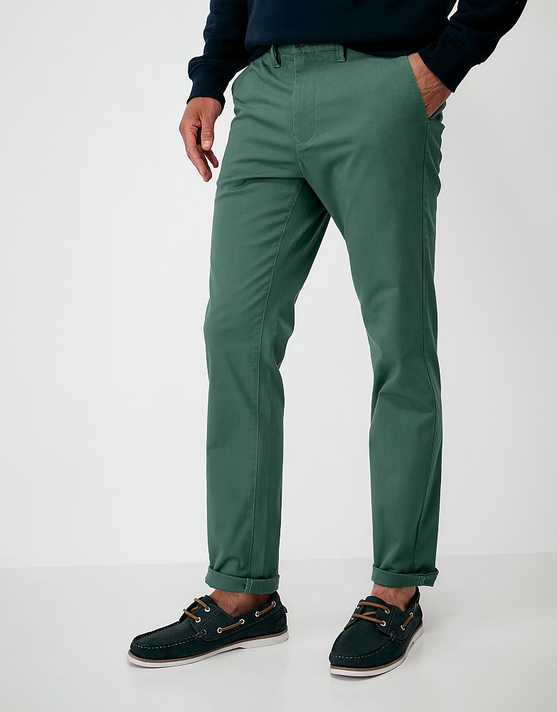 Slim Chinos in Green