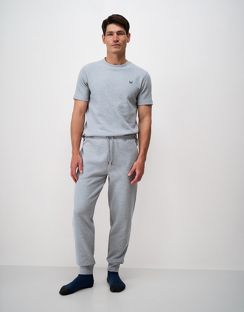 Waffle Lounge Trousers in Charcoal Grey Marl