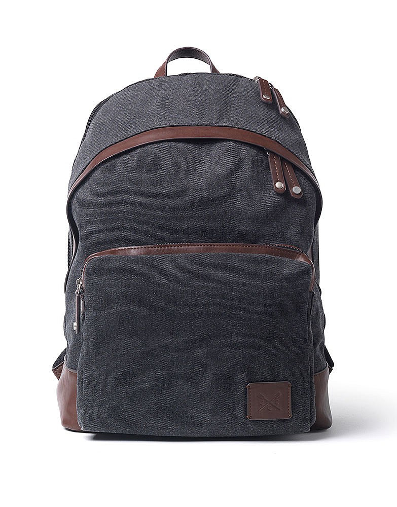 Men's Taylor Rucksack in Grey/Chocolate from Crew Clothing