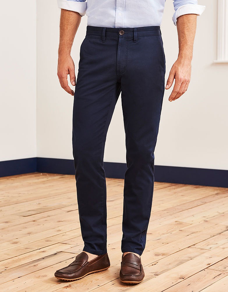 Men's Slim Fit Chino in Navy from Crew Clothing Company
