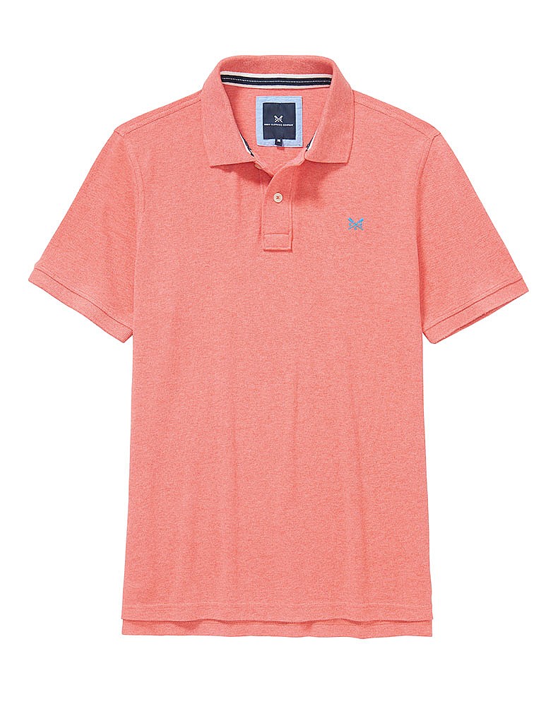 Men's Classic Pique Polo in Ocean Coral Marl from Crew Clothing Company