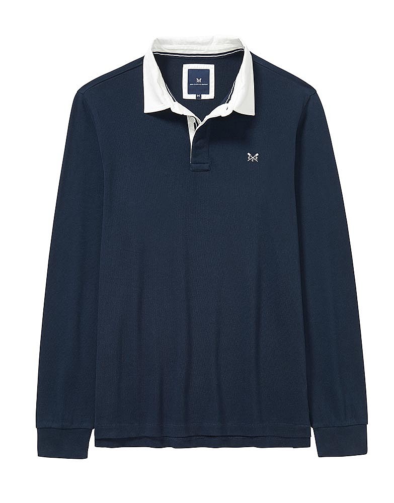 Heritage Patch Rugby Shirt In Navy