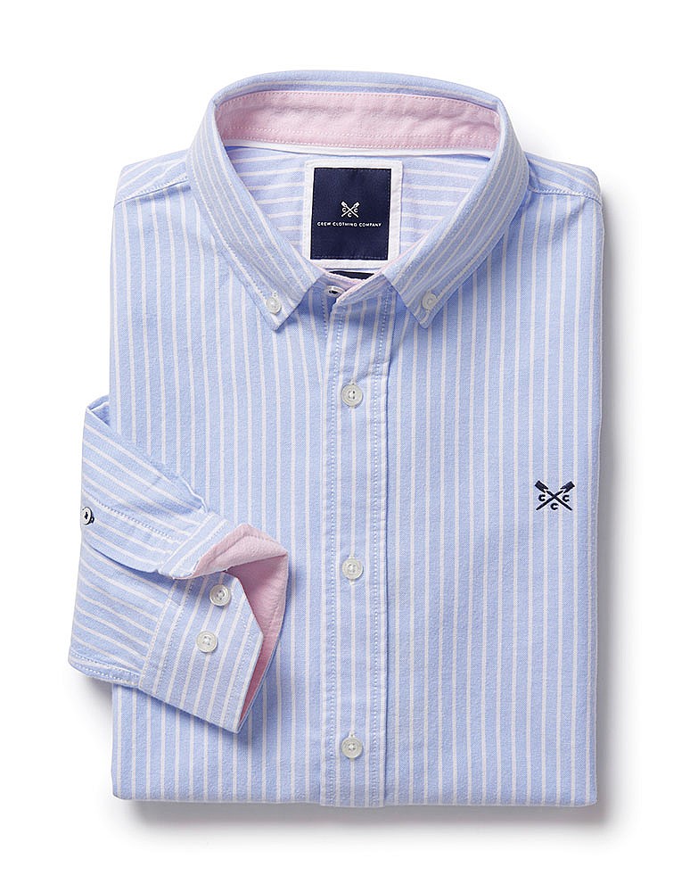 Oxford Slim Fit Shirt in Blue/White Stripe