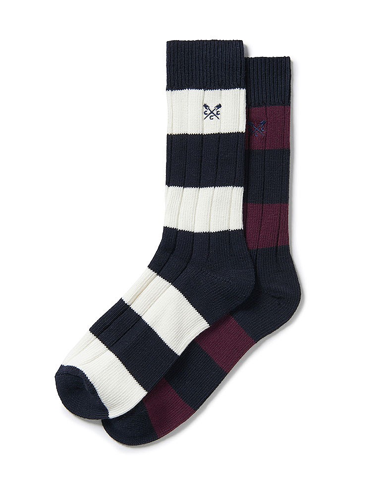Men's 2 Pk Rugby Socks from Crew Clothing Company