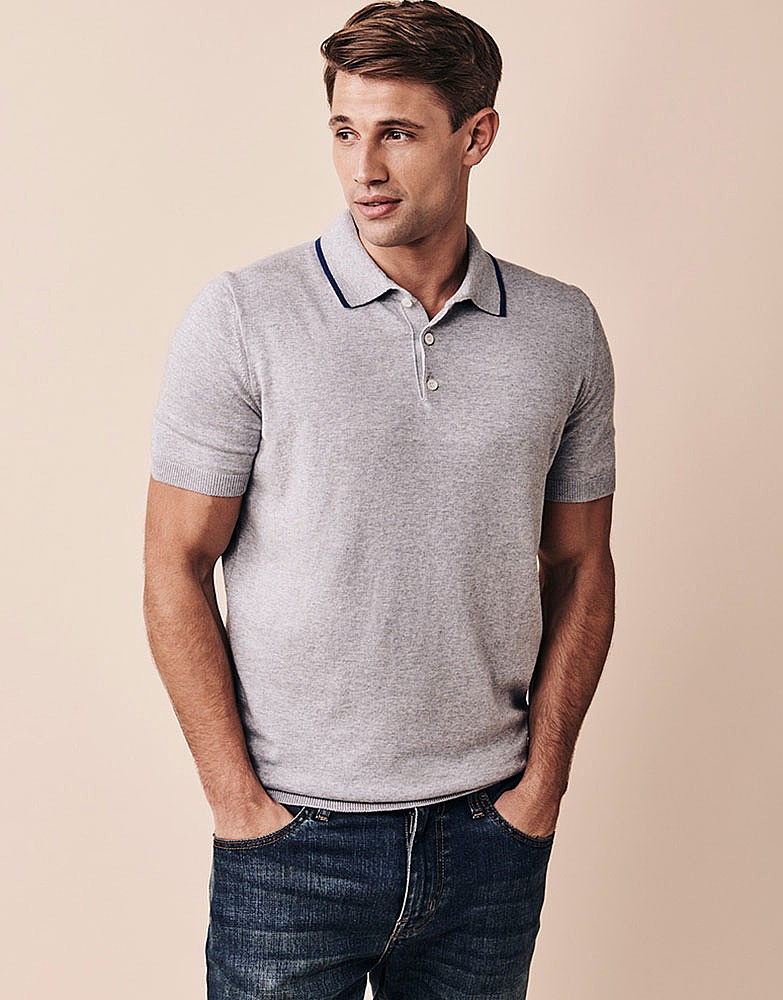 Aldford Knitted Short Sleeve Polo Shirt