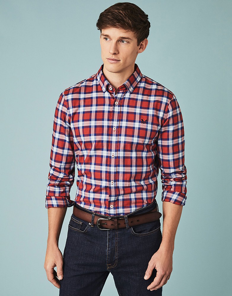 slim check shirt