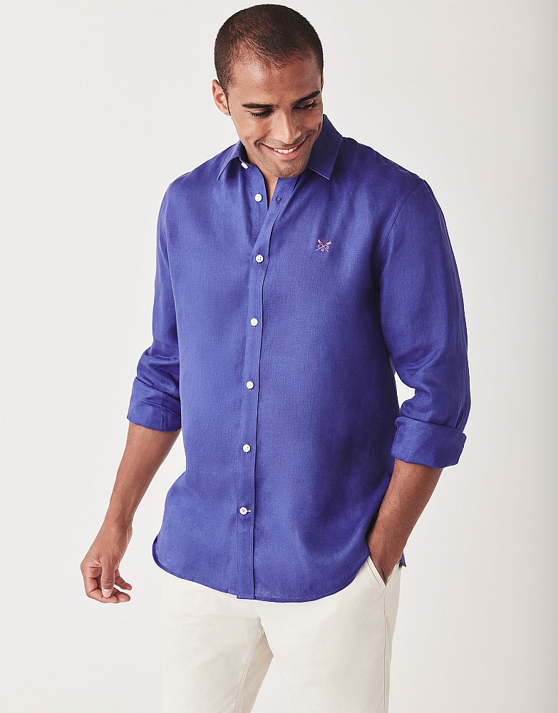 Men's Long Sleeve Linen Shirt from Crew Clothing Company