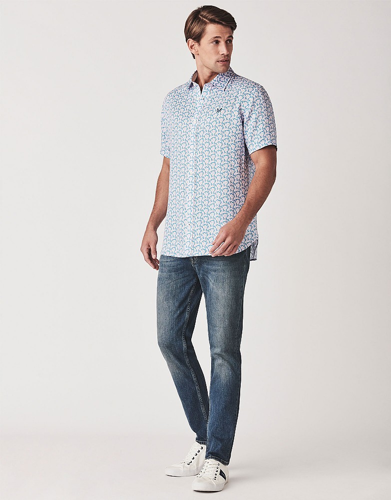 Short Sleeve Tropical Linen Shirt