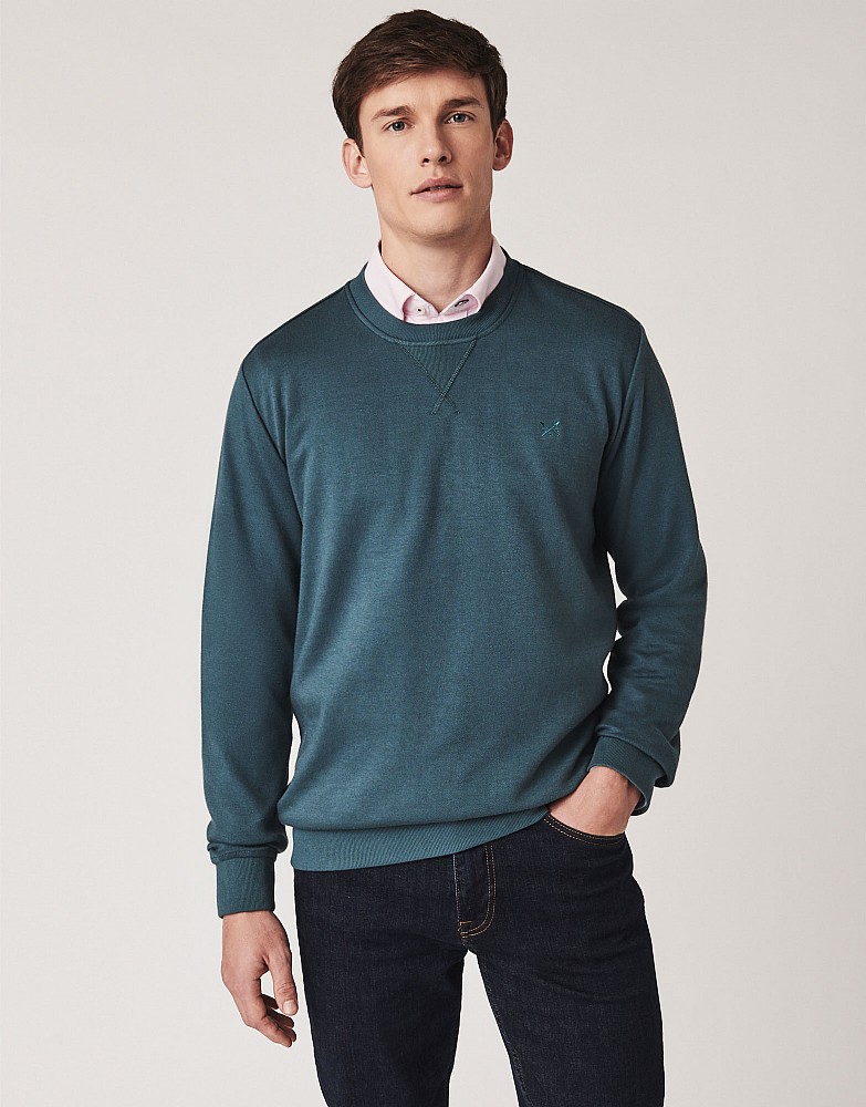 Crew Neck Pique Sweatshirt