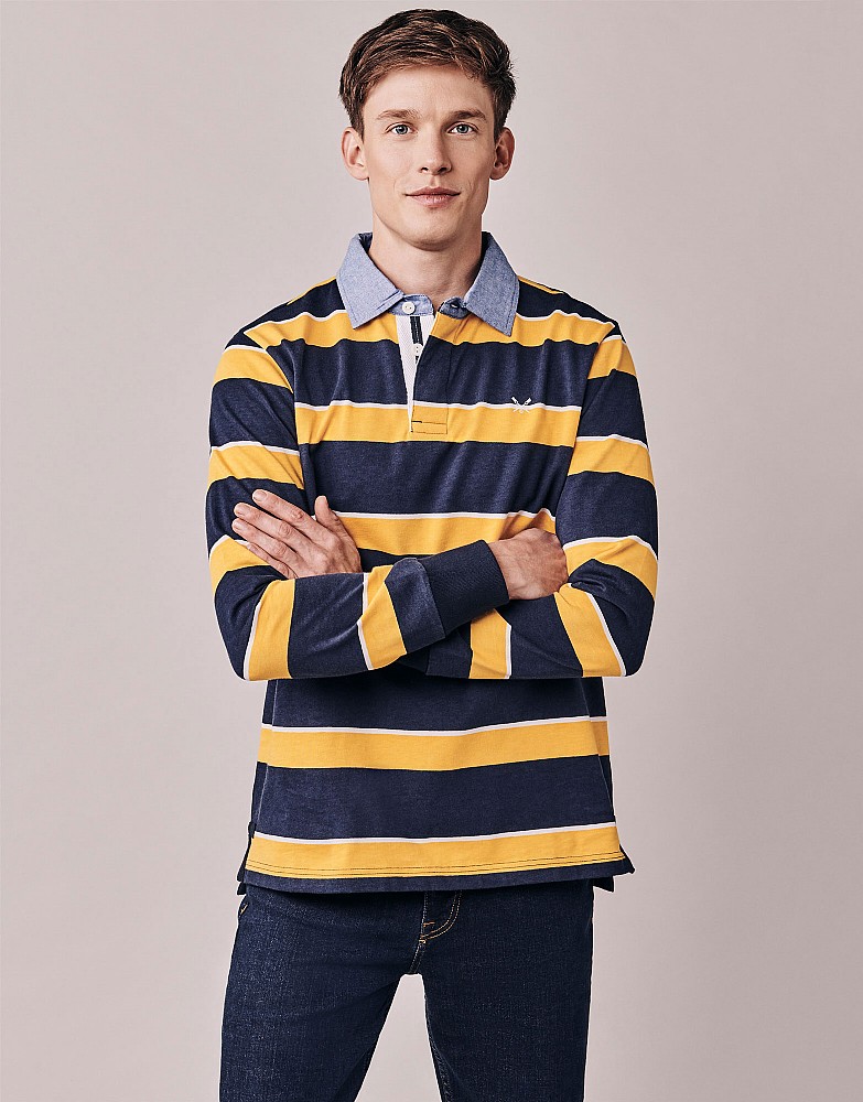 Men's Holden Stripe Rugby Shirt from Crew Clothing