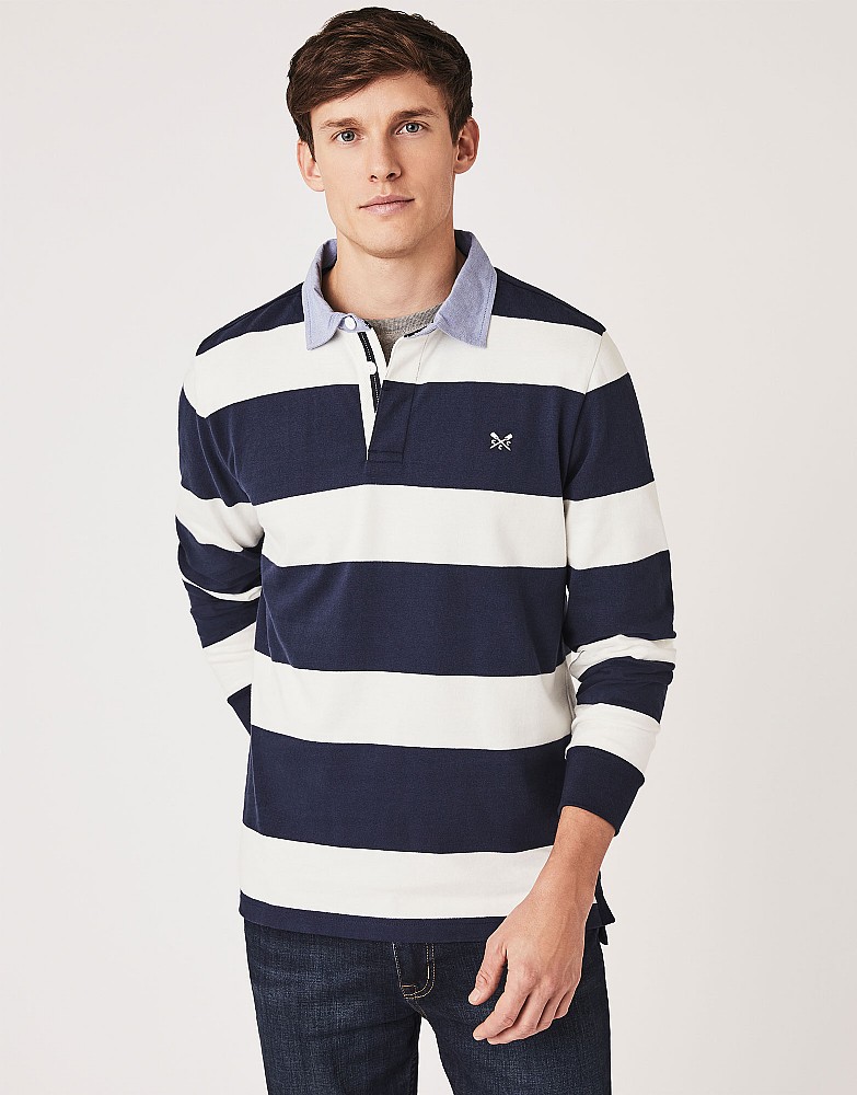 Crew Long Sleeve Chambray Collar Rugby Shirt