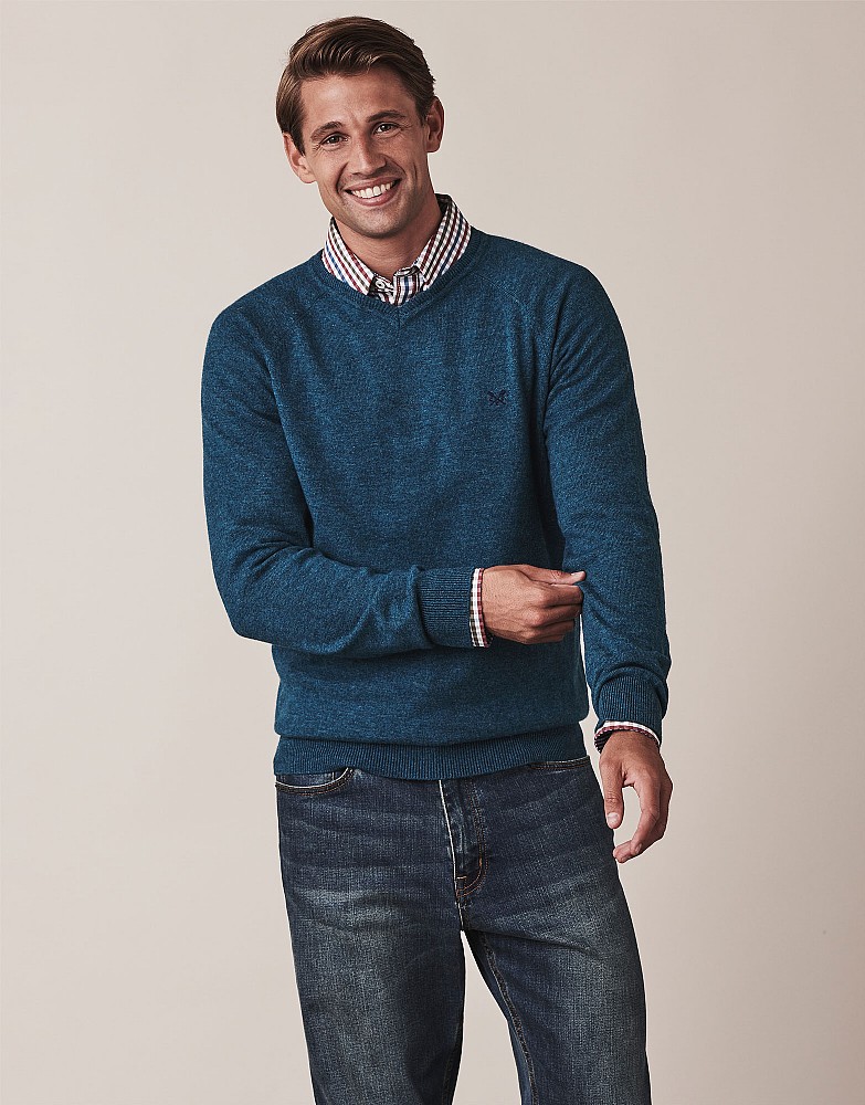 Merino Cashmere V Neck Jumper