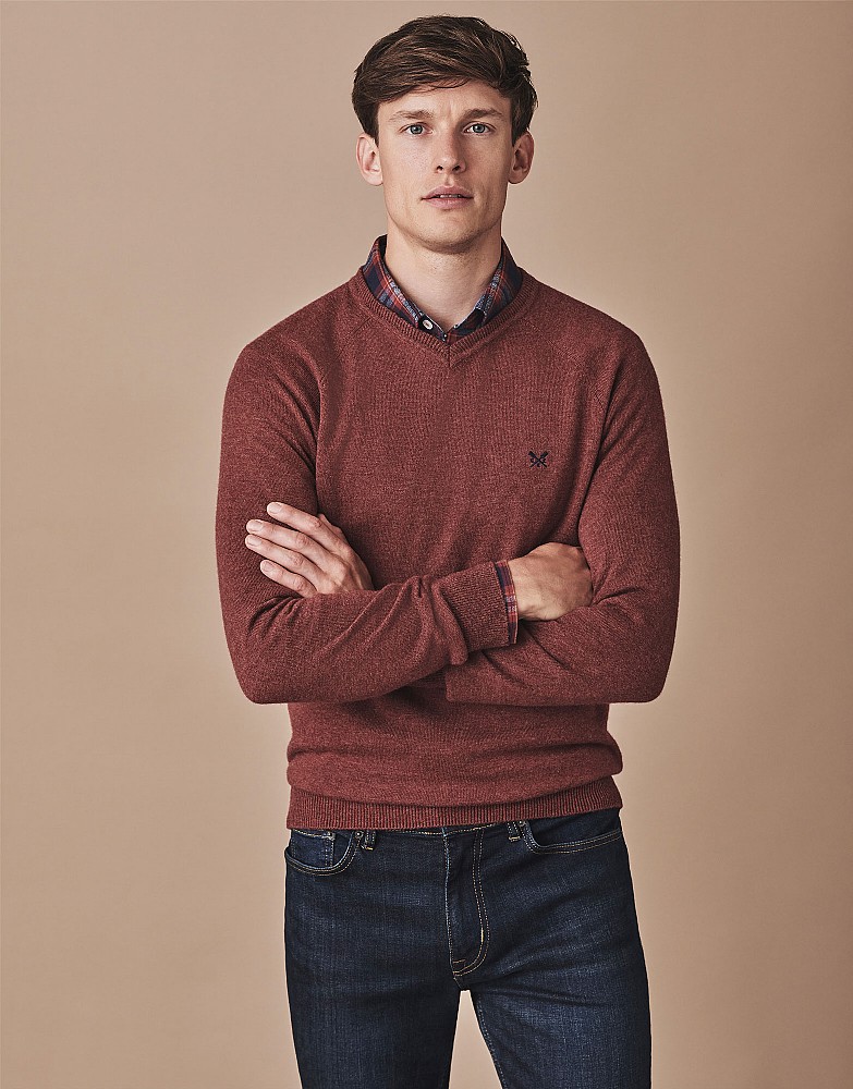 Merino Cashmere V Neck Jumper