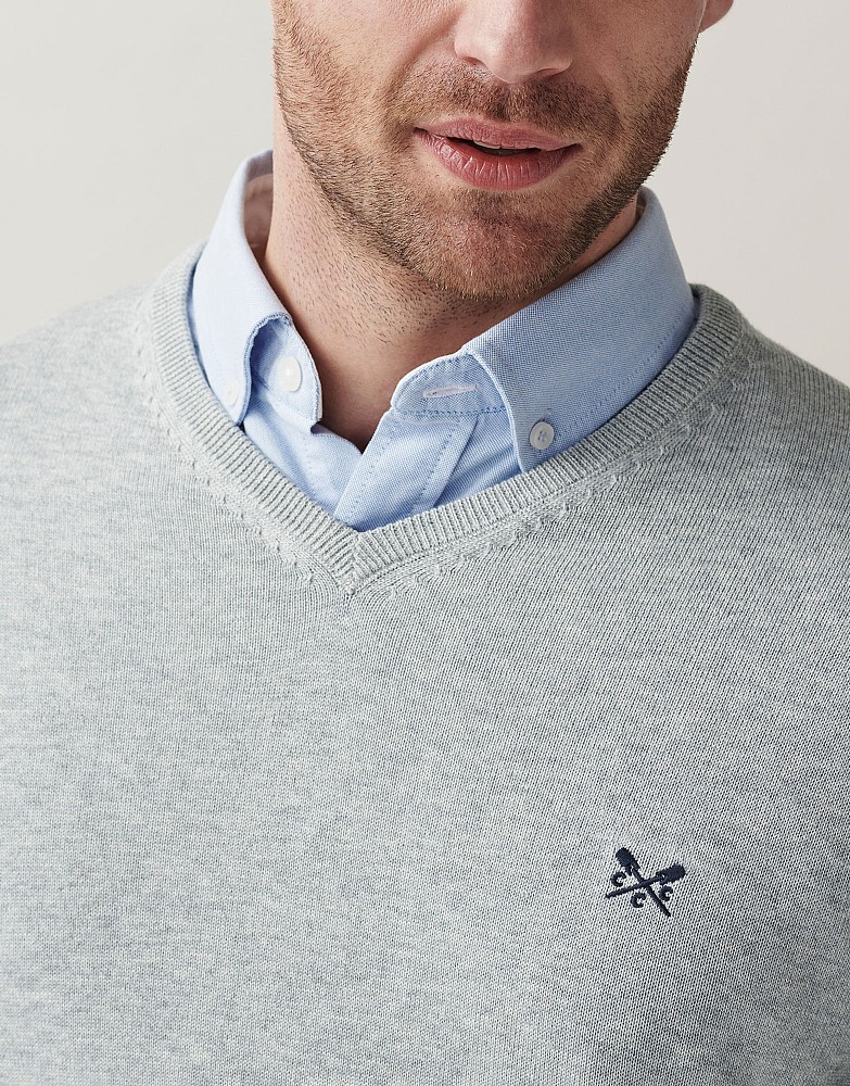 Cotton V Neck Jumper from Crew Clothing 