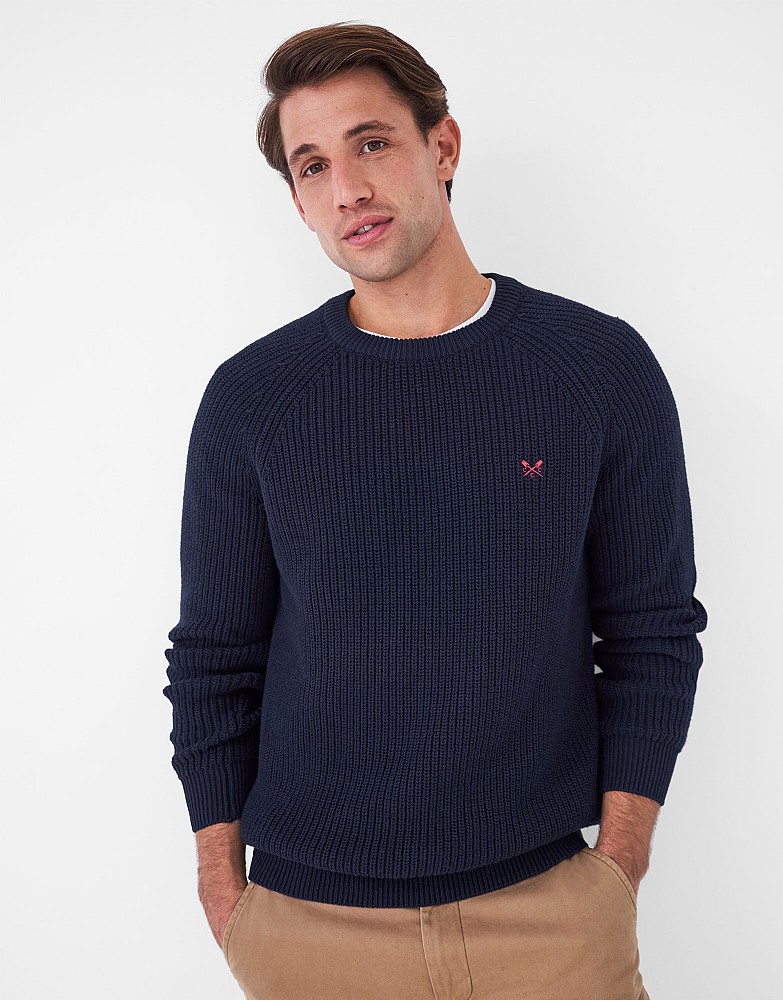 Officina 36 Cotton Jumper in Blue for Men Mens Clothing Sweaters and knitwear V-neck jumpers 