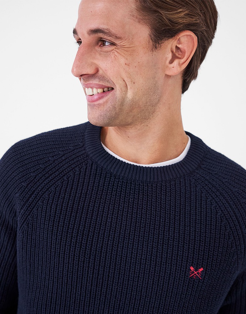 mens knitted crew neck jumpers