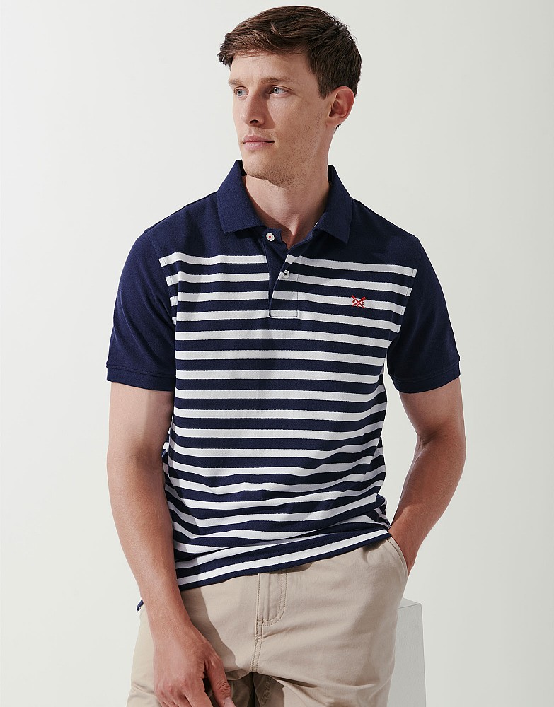 Corby Herringbone Stripe Polo Shirt