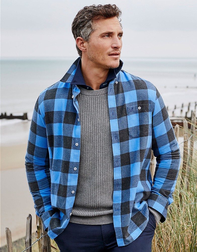 Long Sleeve Classic Fit Flannel Check Shirt