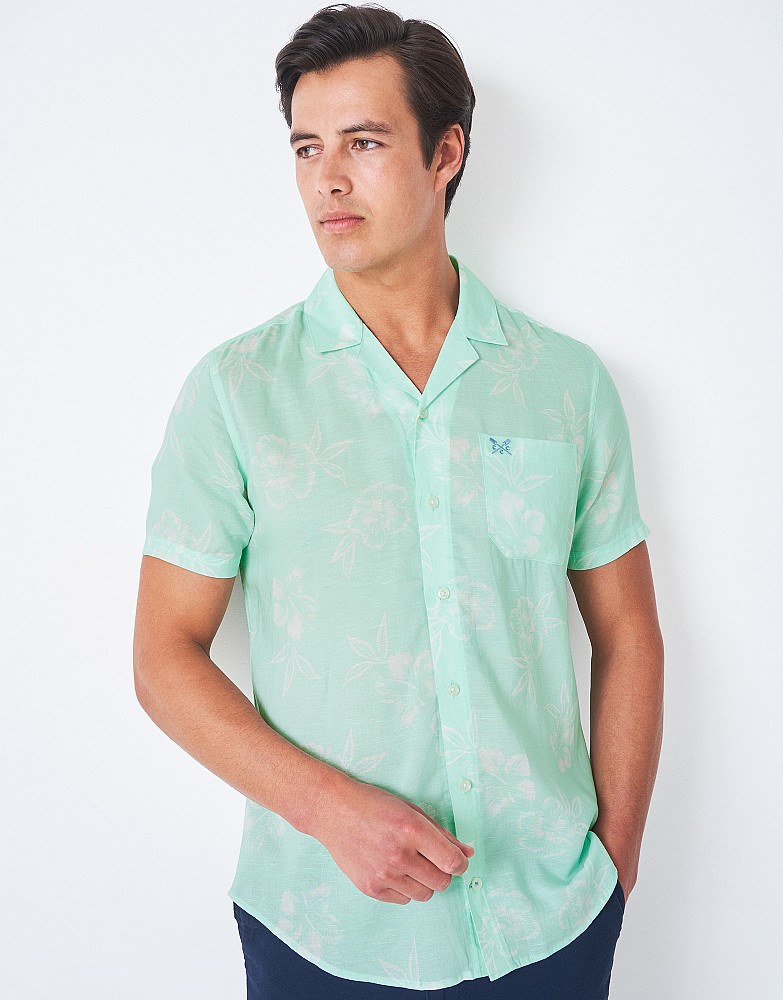 Short Sleeve Hawaiian Print Shirt