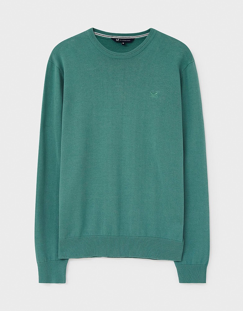 Men's Coloured Cotton Crew Neck Jumper 