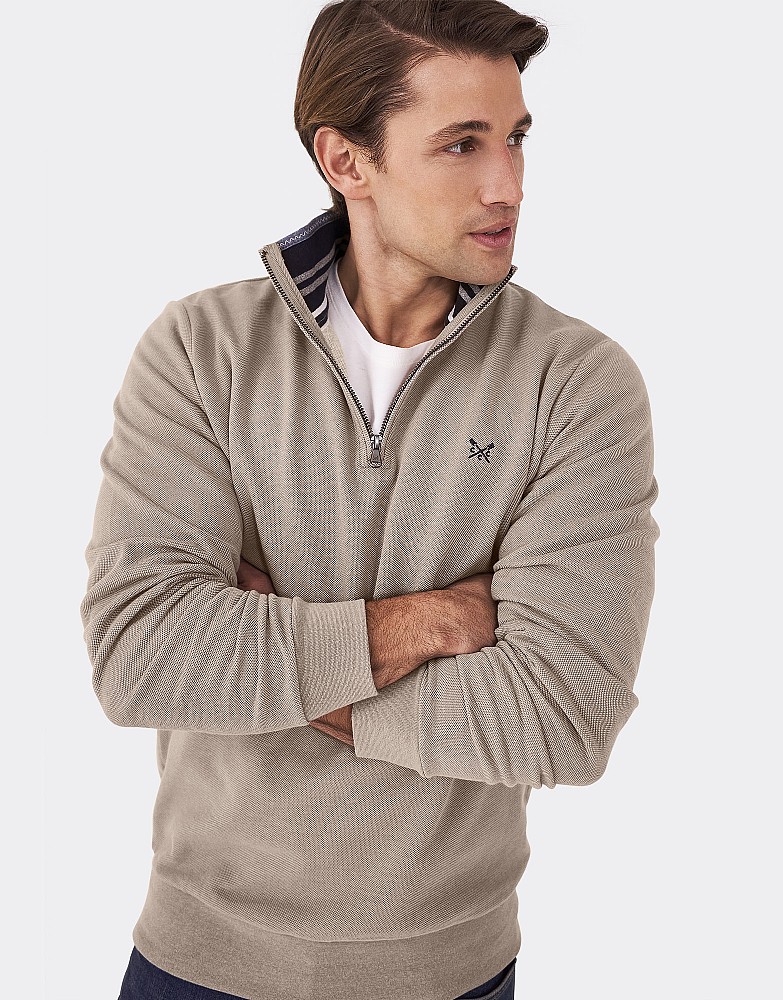 Birdseye Oxford Half Zip Sweatshirt