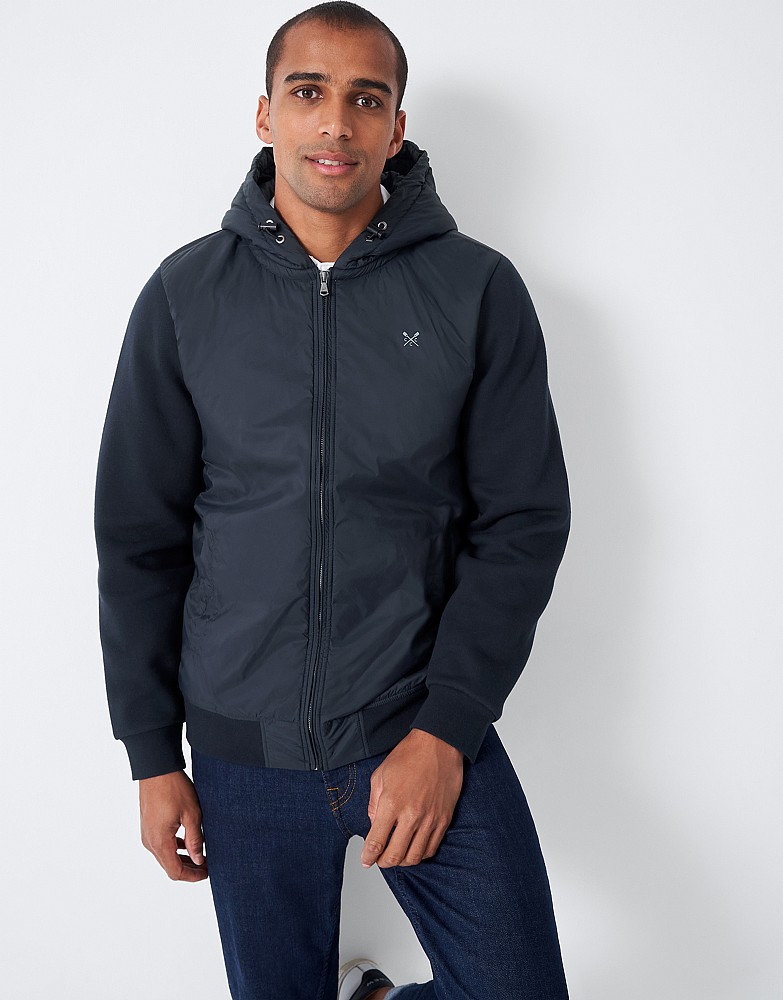 Men's Hybrid Hoodie Sweat Jacket from Crew Clothing Company
