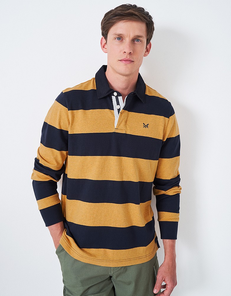 Men's Heritage Stripe Rugby Shirt from Crew Clothing Company