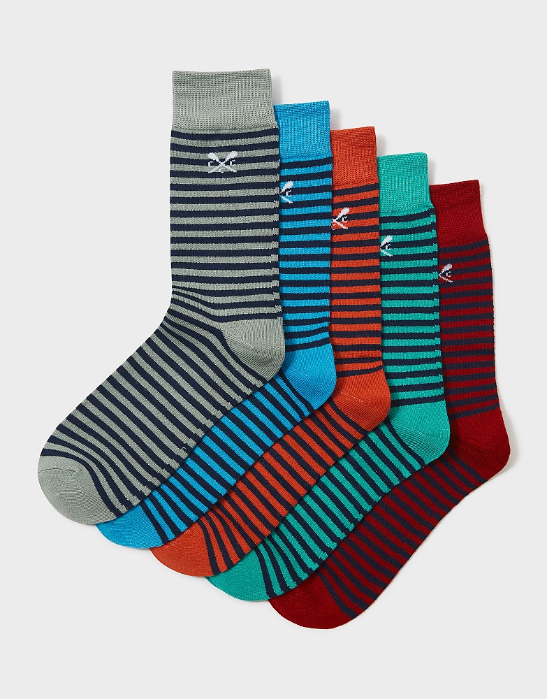 5 Pack Bamboo Sock Box