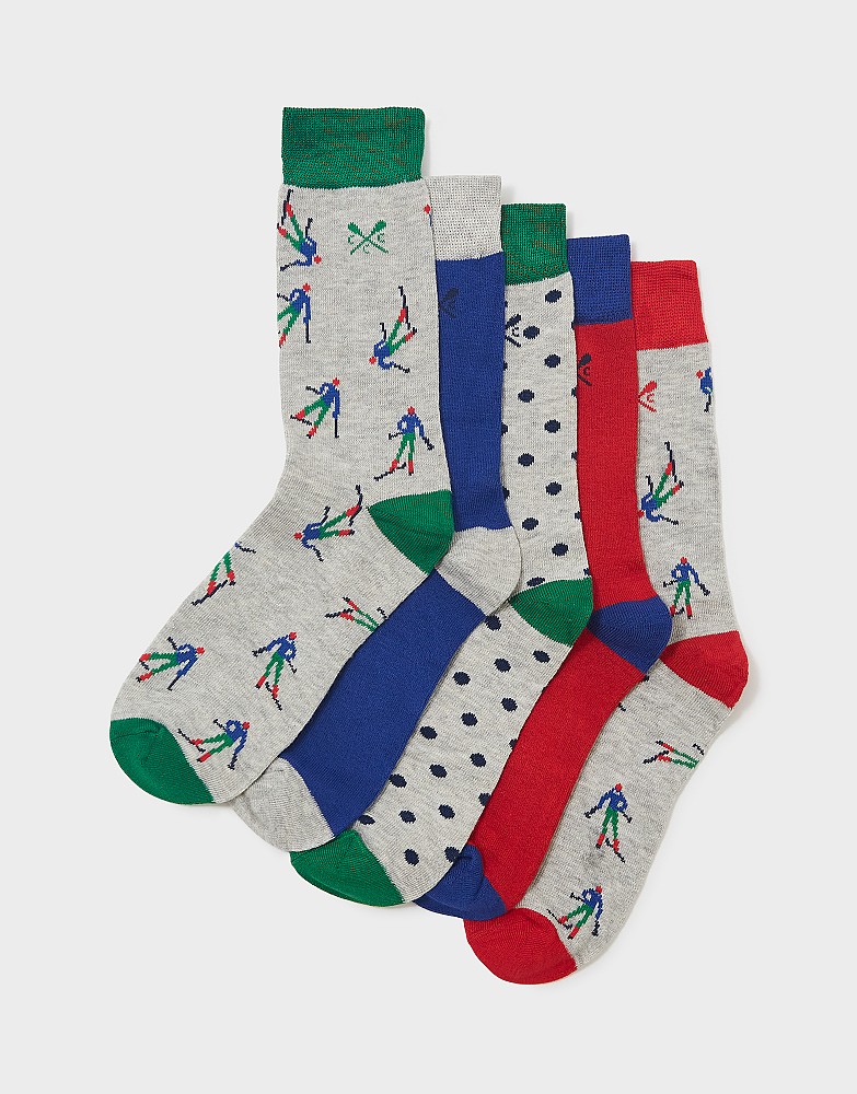 5 Pack Bamboo Sock Box