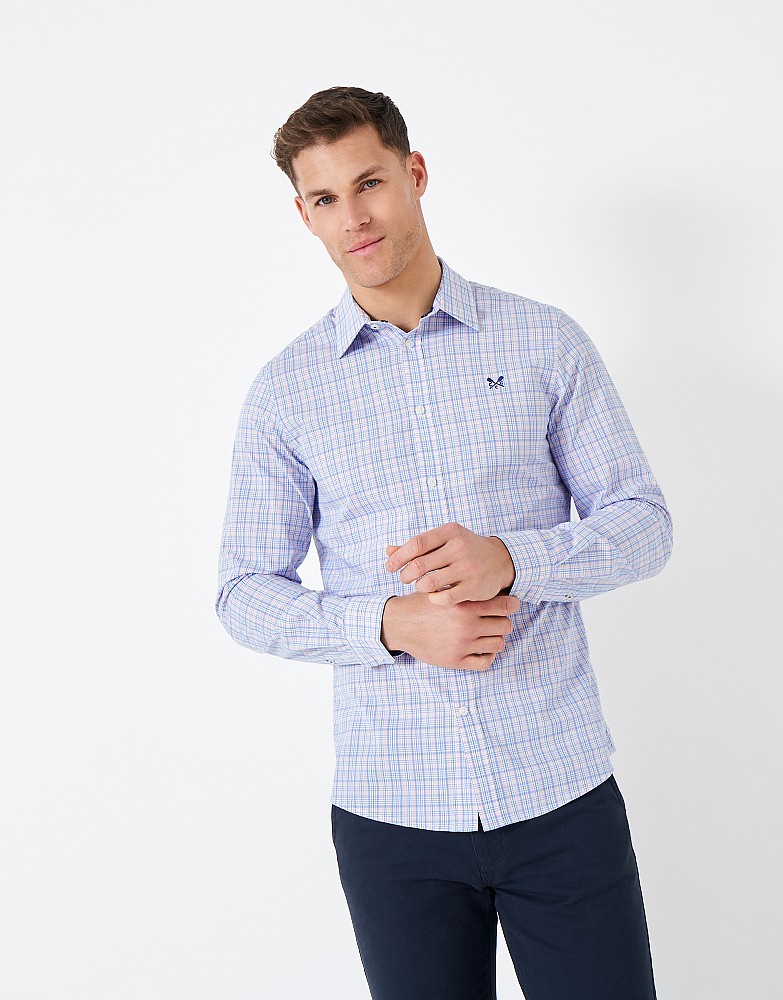 Men's Warkworth Mini Check Shirt from Crew Clothing Company