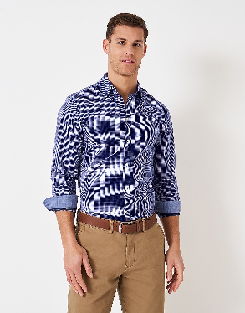 Men's Mini Grid Check Shirt from Crew Clothing Company