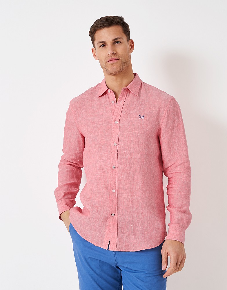 Men's Long Sleeve Linen Shirt from Crew Clothing Company