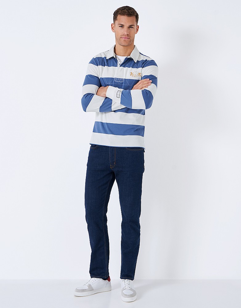 Men's Vintage Stripe Rugby Shirt from Crew Clothing Company