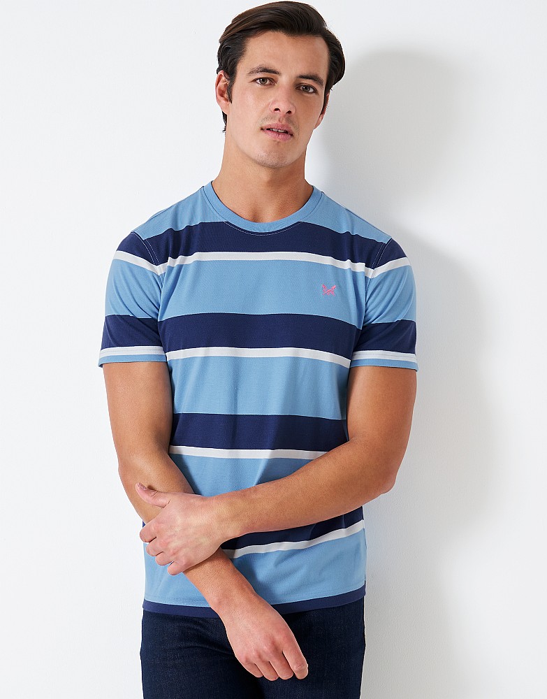Men's Helscott Stripe T-Shirt from Crew Clothing Company