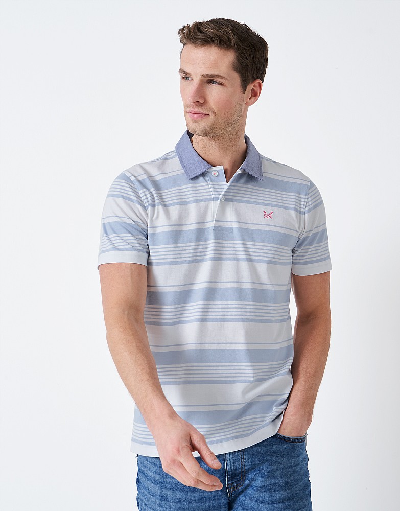 Men's Epsom Stripe Polo Shirt from Crew Clothing Company