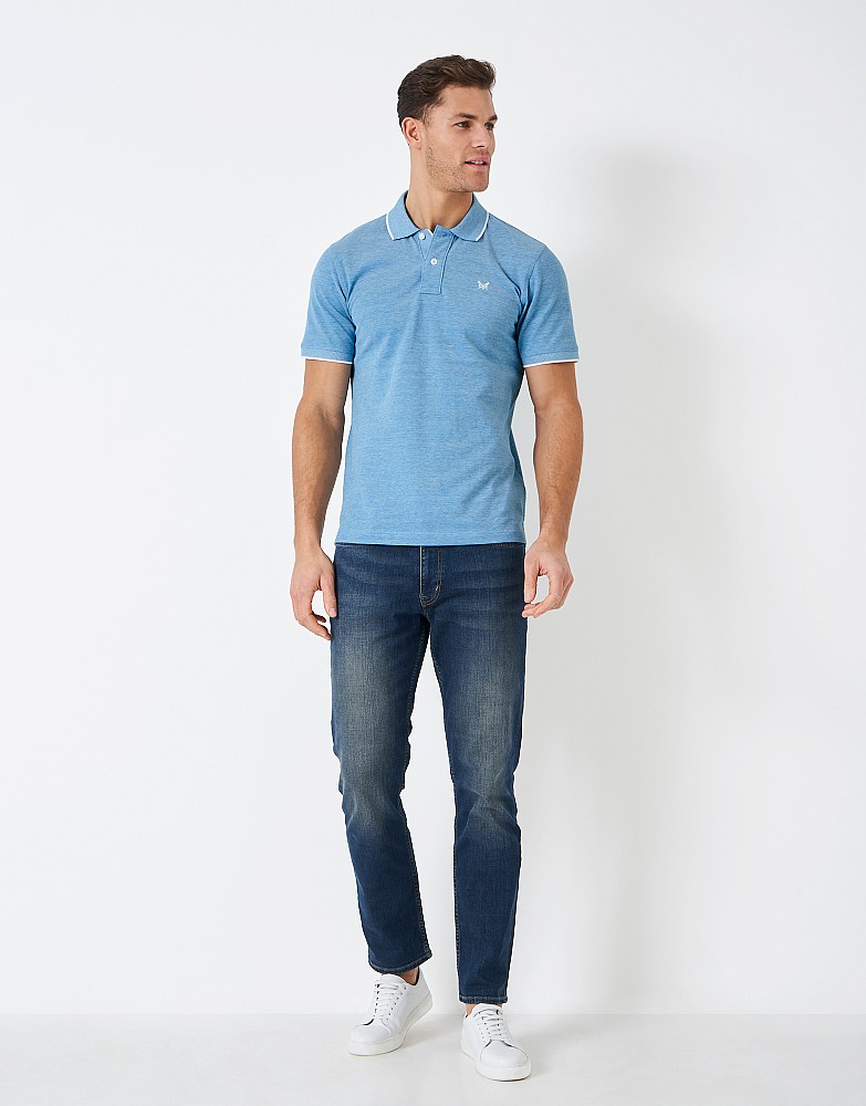 Men's Tipped Oxford Polo Shirt from Crew Clothing Company