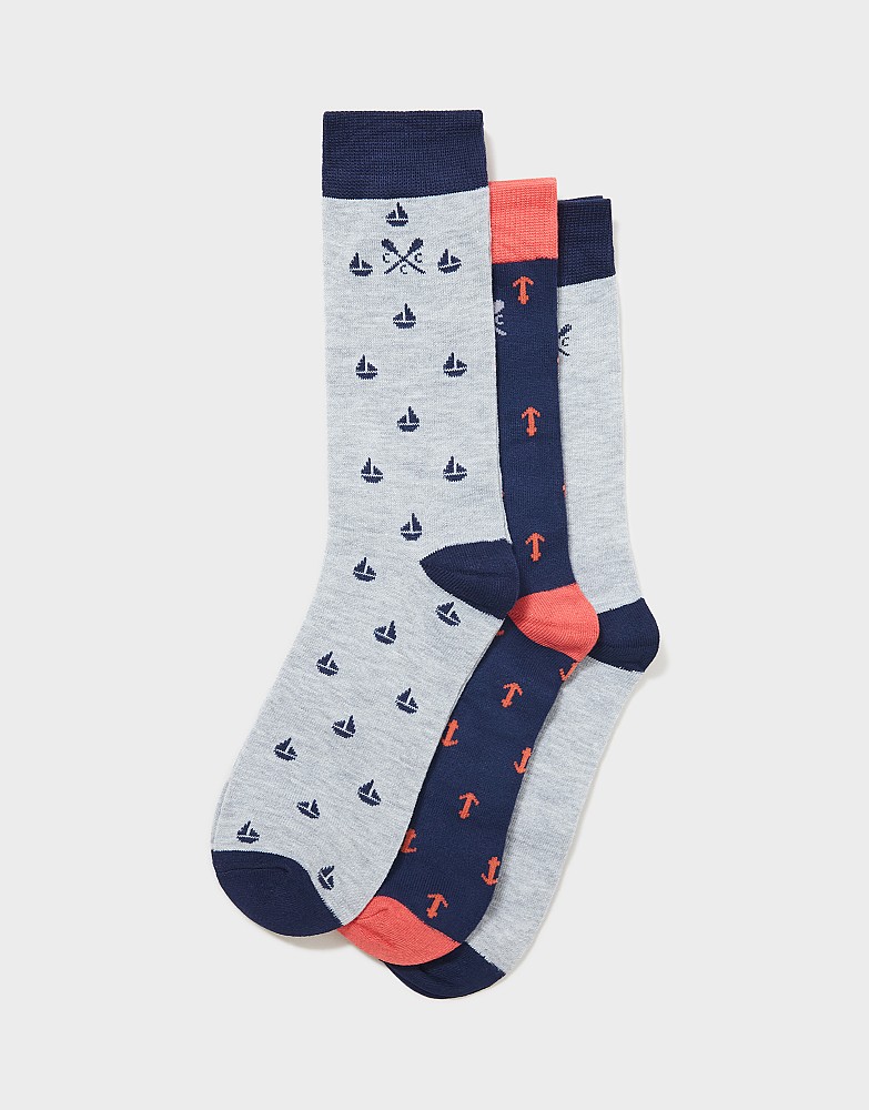 3 Pack Cotton Sock Box