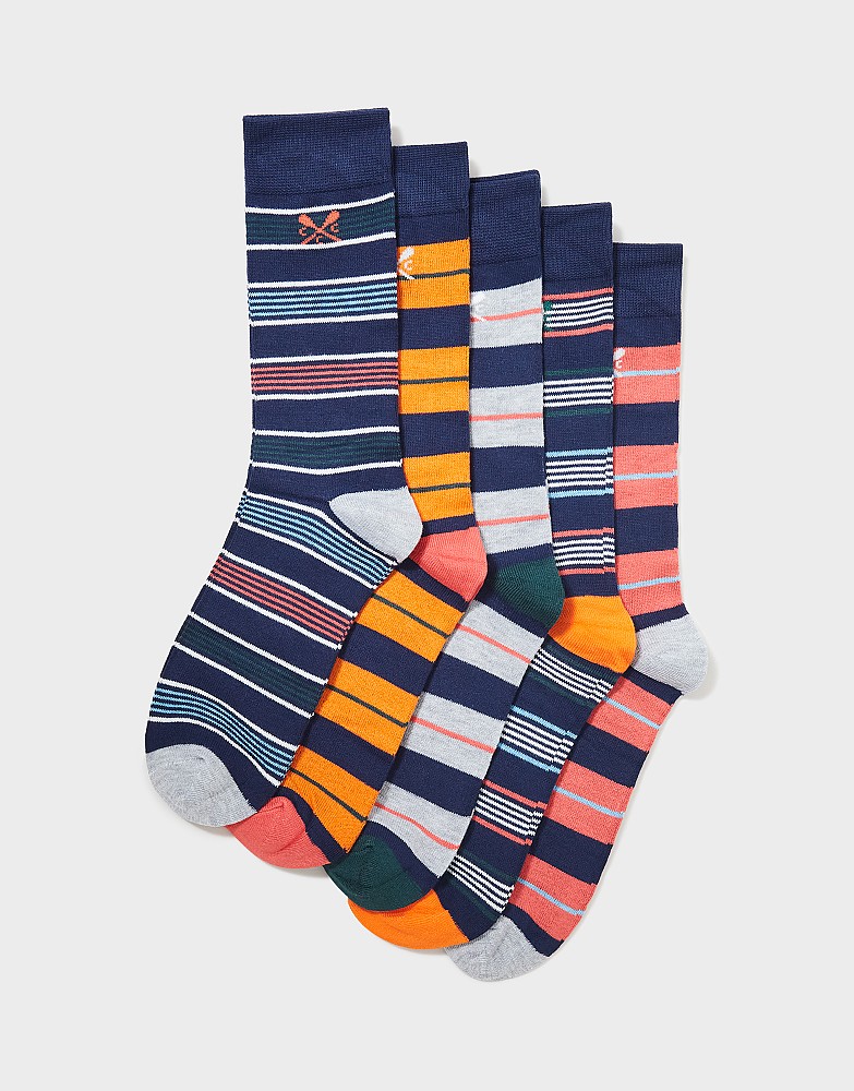 Men's 5 Pack Bamboo Sock Box from Crew Clothing Company