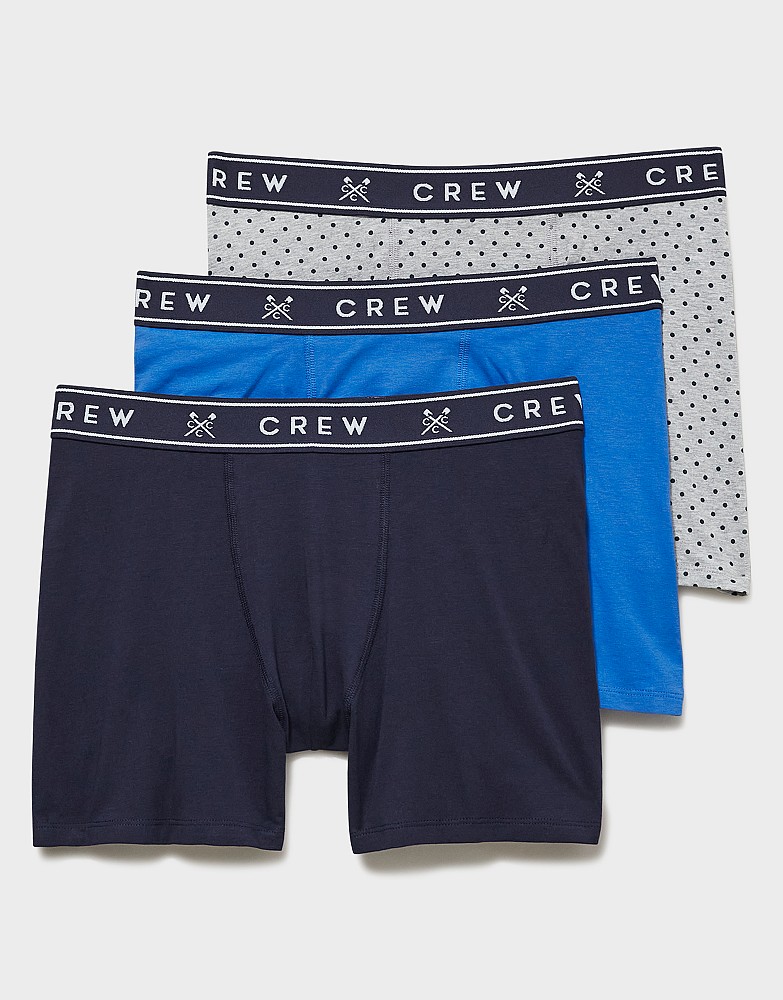 Men's 3 Pack Jersey Boxers from Crew Clothing Company