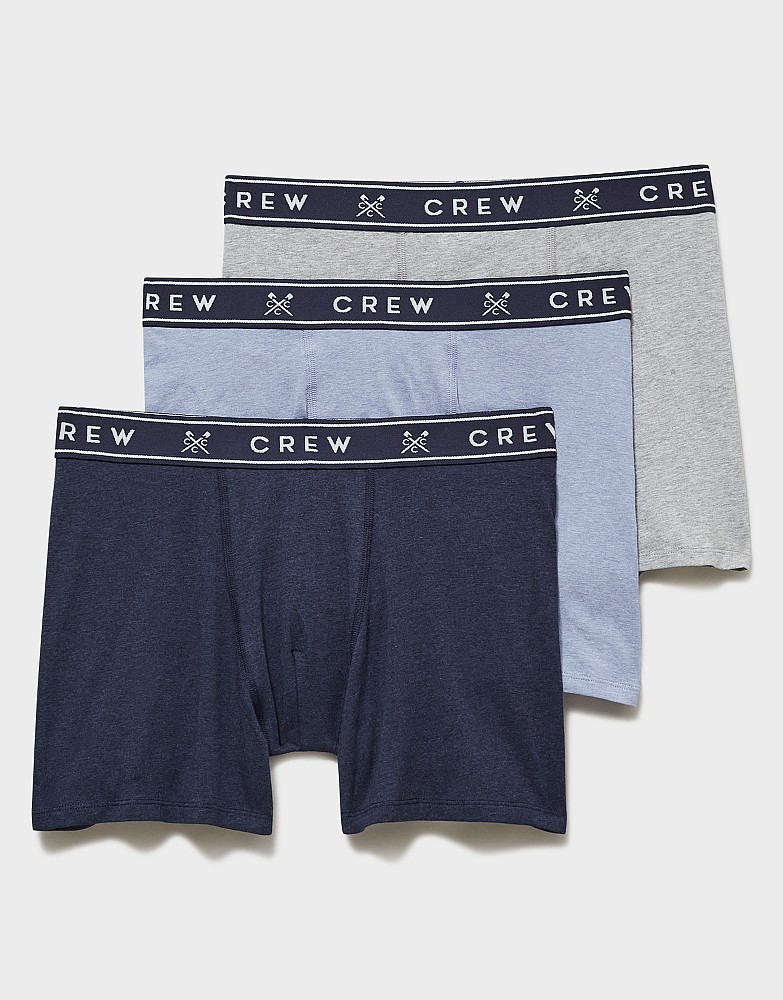 Men's 3 Pack Jersey Boxers from Crew Clothing Company