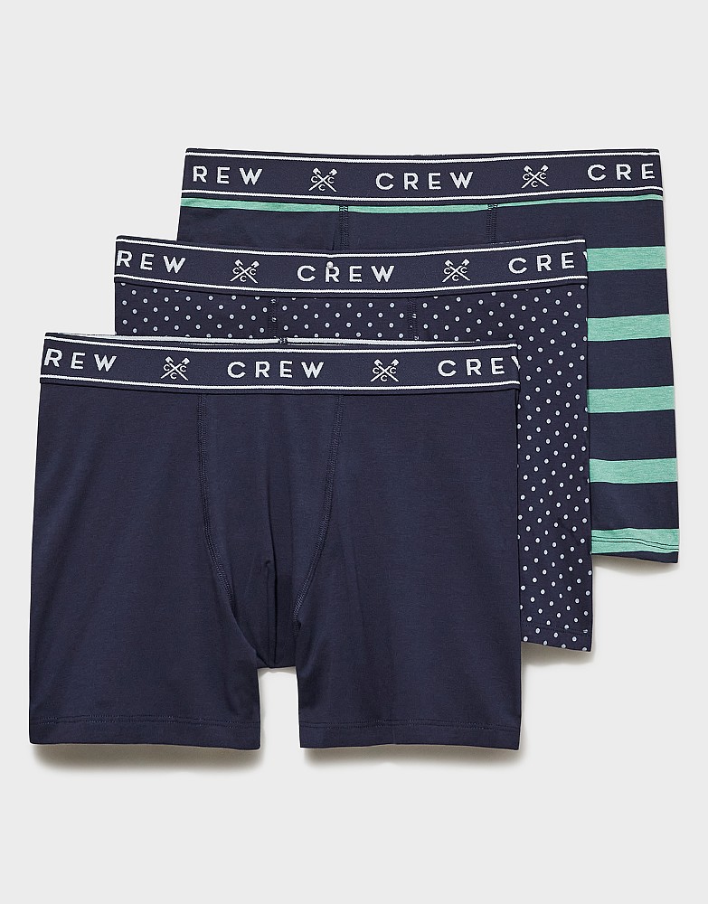 Men's 3 Pack Jersey Boxers from Crew Clothing Company