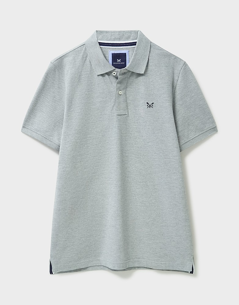 Classic Pique Polo Shirt in Grey
