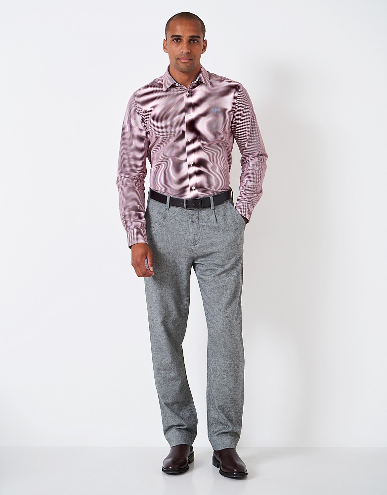 Men's smart brushed cotton trouser from Crew Clothing Company