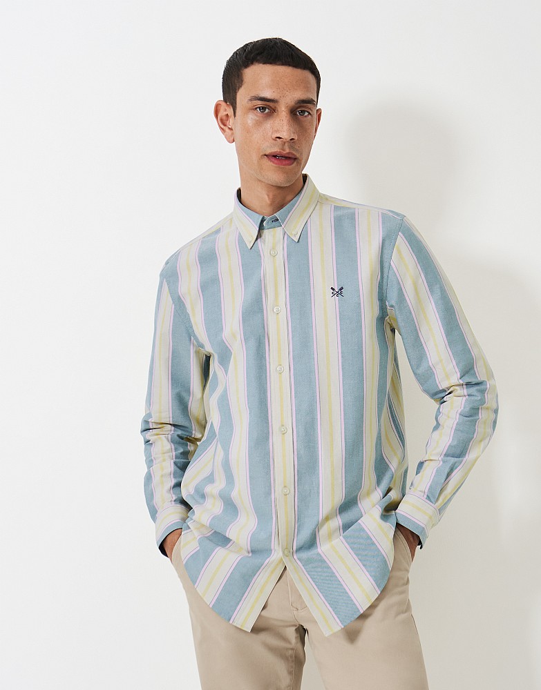 Long Sleeve Oxford Stripe Classic Fit Shirt